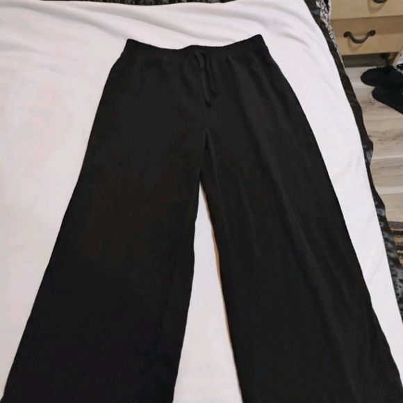 SHEIN Pants - SHEIN Elegant Black Wide-Leg Pants